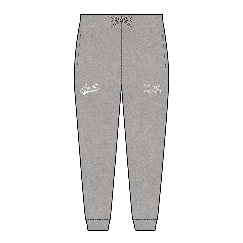 ALL WORK. NO HYPE. Fleece Jogger (Embroidery)
